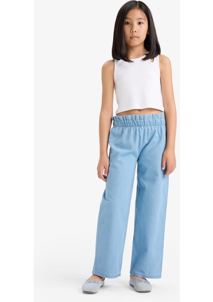 Kız Çocuk Wide Leg Jean Pantolon E6689A825SM