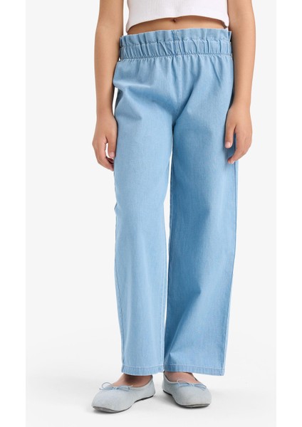 Kız Çocuk Wide Leg Jean Pantolon E6689A825SM fırsatları