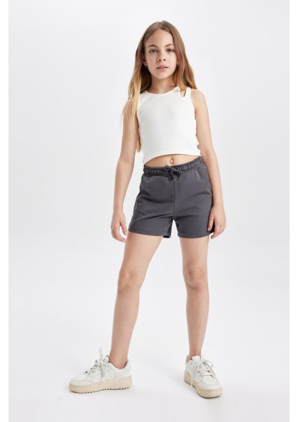 Kız Çocuk Baskılı 2'li Şort