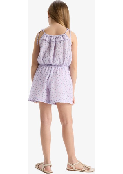 Kız Çocuk Beli Lastikli Desenli Şort D7615A825HS