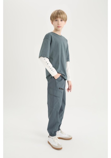 Erkek Çocuk Lastikli Paça Cepli Paraşüt Pantolon D8526A825SP indirimleri