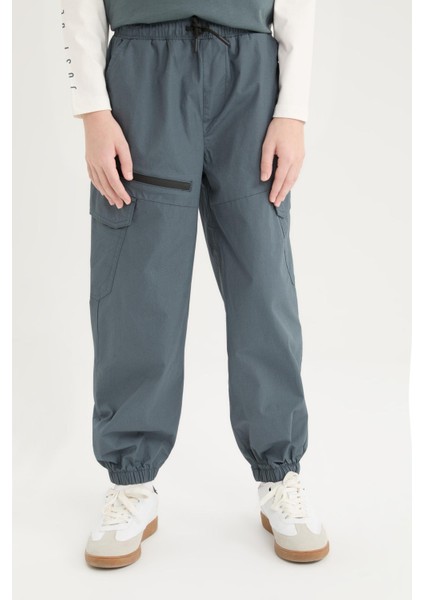 Erkek Çocuk Lastikli Paça Cepli Paraşüt Pantolon D8526A825SP
