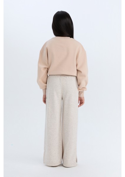 Kız Çocuk Wide Leg Beli Lastikli Eşofman Altı D6480A8NS