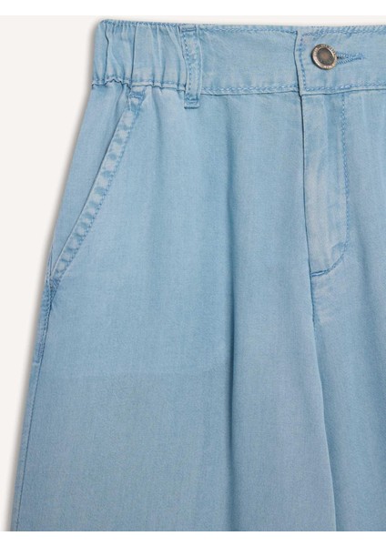 Kız Çocuk Wide Leg Geniş Bol Paça Jean Pantolon D7103A825SM
