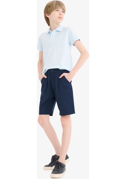 Erkek Çocuk Cepli Basic Düz Gabardin Şort C2955A825SM indirimleri