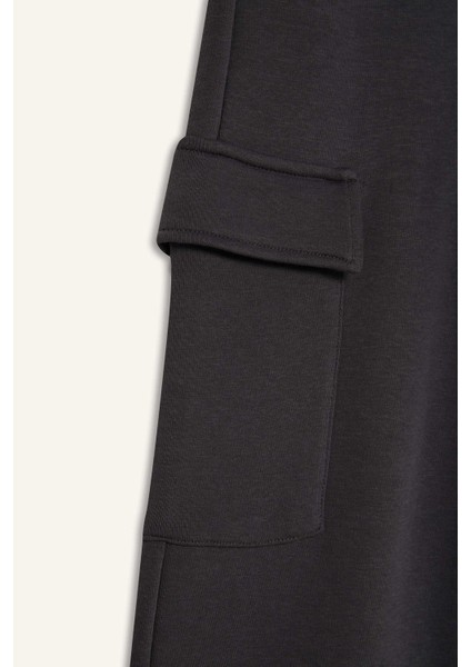 Kız Çocuk Beli Lastikli Kargo Cepli Eşofman Altı E0026A825SP