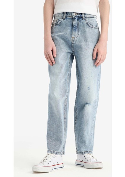 Erkek Çocuk Loose Fit Düz Paça Jean Pantolon D7209A825SP indirimleri