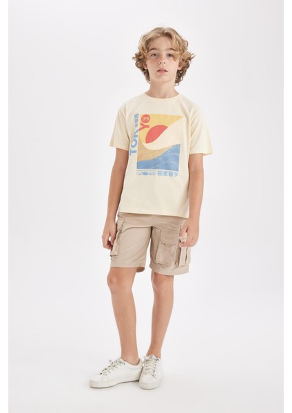 Erkek Çocuk Kargo Fit Paraşüt Şort C3527A825HS