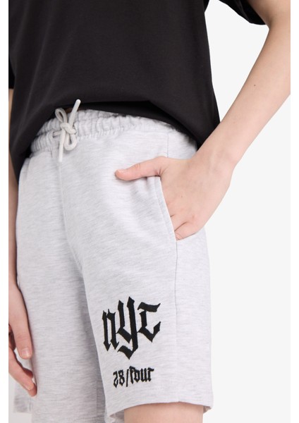 Erkek Çocuk Beli Lastikli Baskılı Şort F6418A825HS