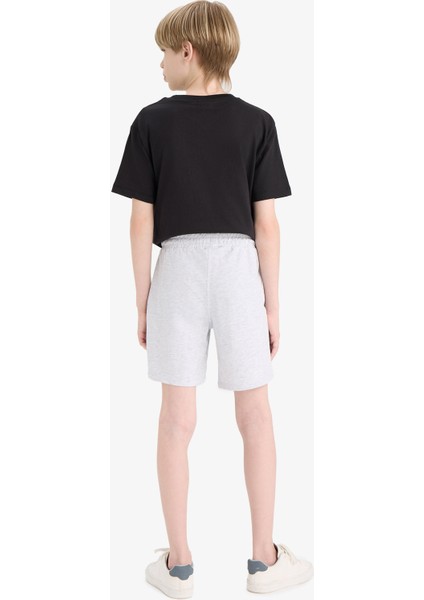 Erkek Çocuk Beli Lastikli Baskılı Şort F6418A825HS
