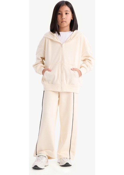 Kız Çocuk Wide Leg Beli Lastikli Geniş Bol Paça Eşofman Altı D9250A825SP modelleri