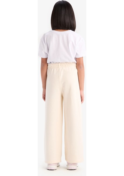 Kız Çocuk Wide Leg Beli Lastikli Geniş Bol Paça Eşofman Altı D9250A825SP