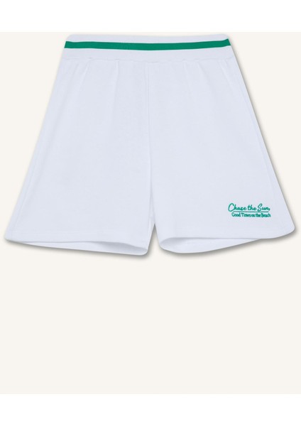 Kız Çocuk Baskılı Beli Lastikli Şort E6588A825SM
