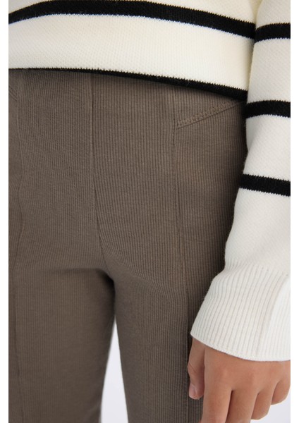 Kız Çocuk İspanyol Paça Yırtmaçlı Standart Boy Fitilli Kaşkorse Tayt D0747A824AU indirimleri