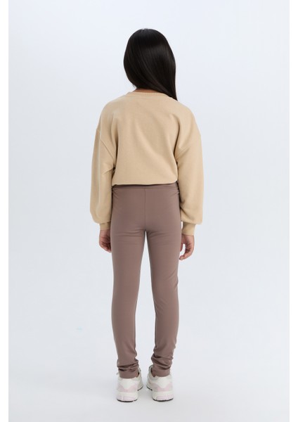 Kız Çocuk Standart Boy Baskılı Tayt D6550A824WN