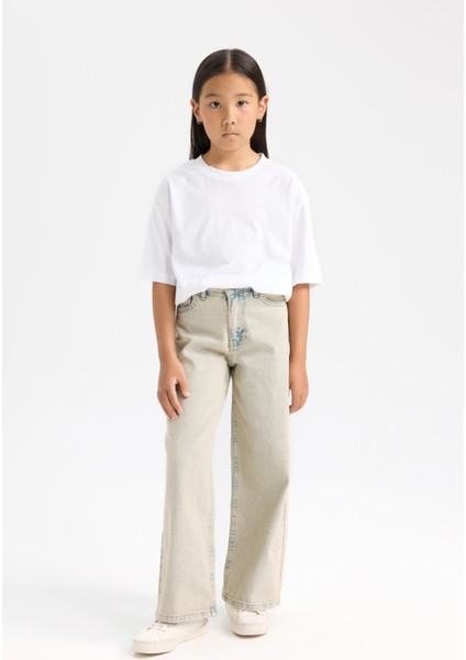 Kız Çocuk Wide Leg Geniş Bol Paça Cepli Pantolon D3720A824WN modelleri