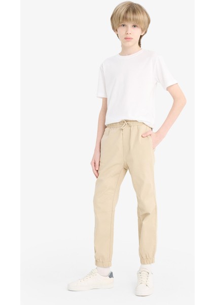 Erkek Çocuk Lastikli Paça Basic Düz Gabardin Jogger Pantolon B6713A825SM fiyatları