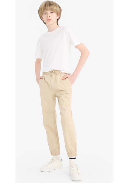 Erkek Çocuk Lastikli Paça Basic Düz Gabardin Jogger Pantolon B6713A825SM modelleri