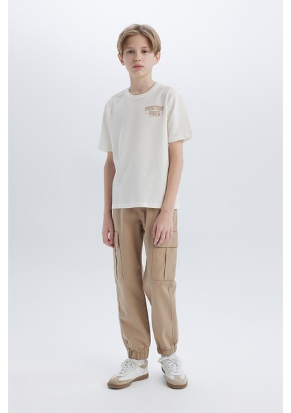 Erkek Çocuk Kargo Jogger Standart Paça Gabardin Pantolon Z1572A625SP fiyatları