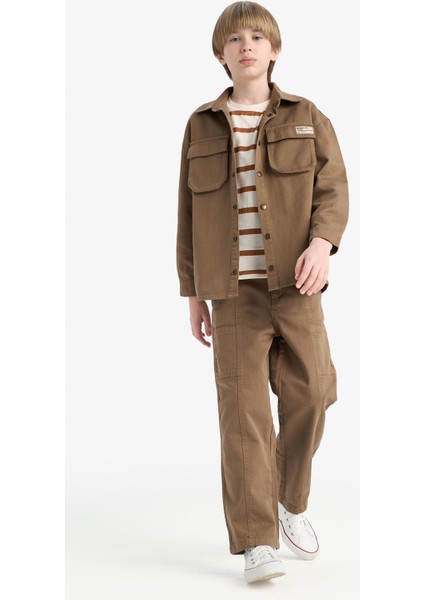 Erkek Çocuk Loose Fit Beli Lastikli Twill Pantolon D9850A825SP modelleri