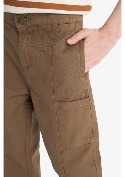 Erkek Çocuk Loose Fit Beli Lastikli Twill Pantolon D9850A825SP