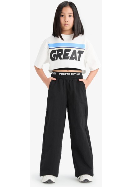 Kız Çocuk Wide Leg Geniş Paça Pamuklu Pantolon E1750A825SM modelleri