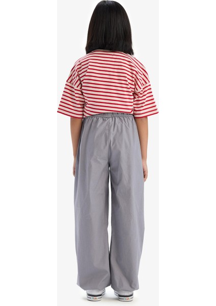 Kız Çocuk Paraşüt Jogger Paça Pamuklu Pantolon D7606A825SM
