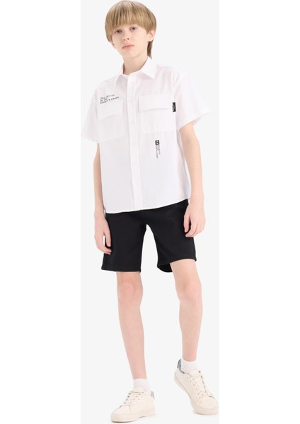 Erkek Çocuk Cepli Basic Düz Gabardin Şort C2955A825SM modelleri