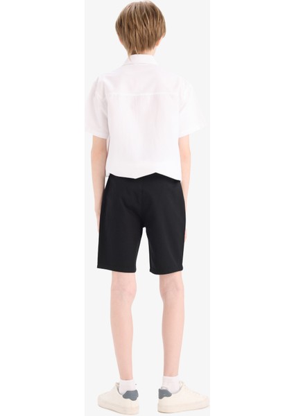 Erkek Çocuk Cepli Basic Düz Gabardin Şort C2955A825SM