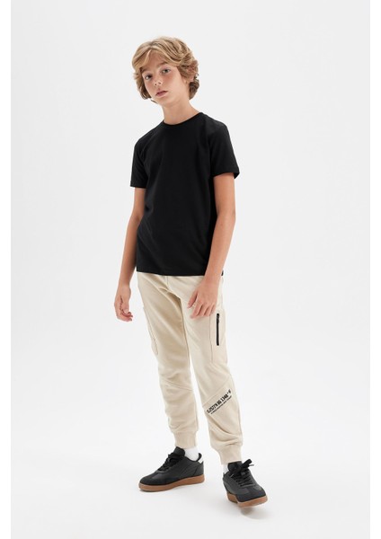 Erkek Çocuk Baskılı Beli Paçası Lastikli Cepli Jogger Okul Eşofman Altı D0992A824AU modelleri
