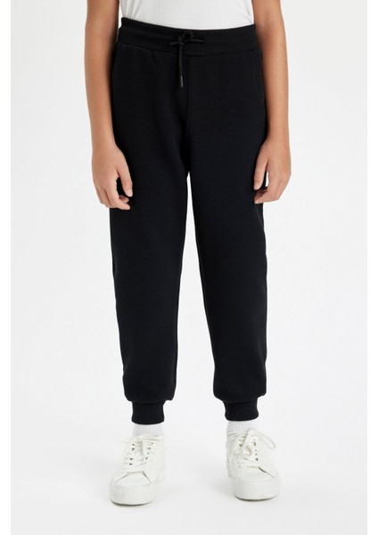 Erkek Çocuk Siyah Beli Paçası Lastikli Cepli Jogger Okul Eşofman Altı R5970A624AU fırsatları