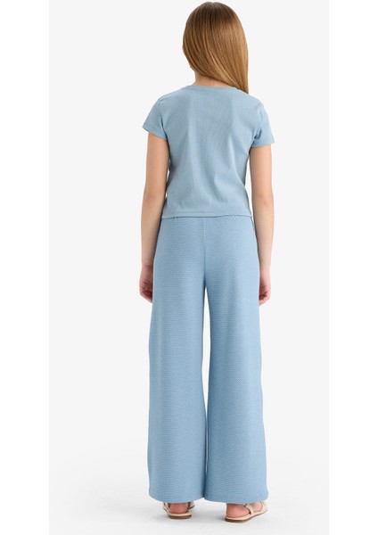 Kız Çocuk Wide Leg Geniş Bol Paça Beli Lastikli Eşofman Altı C1180A825SM