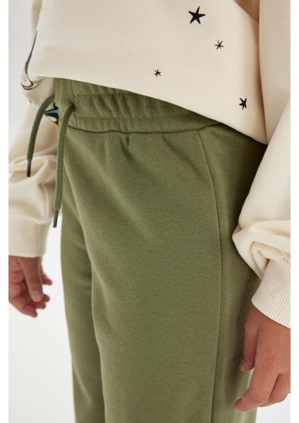 Kız Çocuk Wide Leg Geniş Bol Paça Beli Lastikli Basic Düz Eşofman Altı D0743A824AU indirimleri