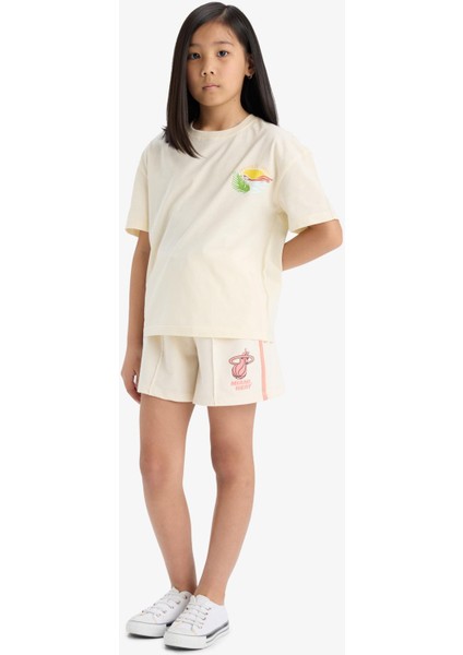 Kız Çocuk NBA Miami Heat Beli Lastikli Şort modelleri