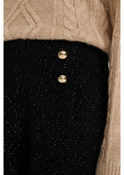 Kız Çocuk Pamuklu Parlak Kumaş Şort D6116A824WN