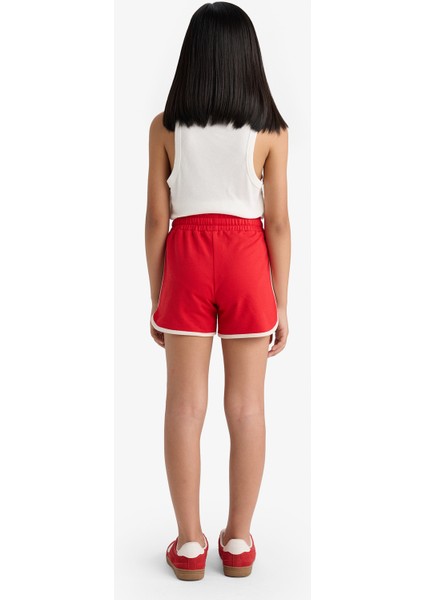 Kız Çocuk Beli Lastikli Basic Düz Şort B5164A825HS