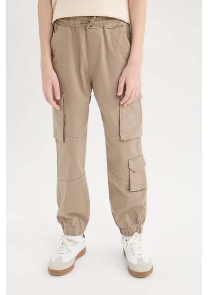 Erkek Çocuk Kargo Cepli Standart Paça Gabardin Jogger Pantolon D6314A825SP fırsatları