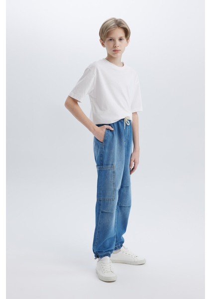 Erkek Çocuk Paraşüt Jean Pantolon D6648A825SP