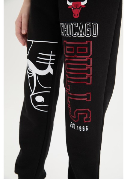 Erkek Çocuk NBA Chicago Bulls Beli Paçası Lastikli Cepli Eşofman Altı D9557A825SP