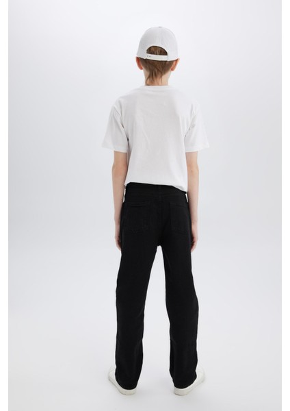 Erkek Çocuk Straight Fit Standart Paça Basic Düz Jean Pantolon B5445A825SM