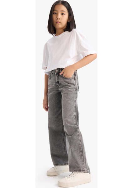 Kız Çocuk Wide Leg Geniş Paça Jean Pantolon D7111A825SP