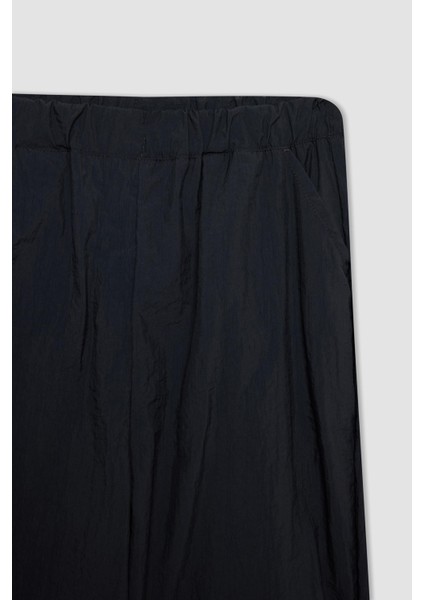 Erkek Çocuk Beli ve Paçası Lastikli Cepli Antrasit Jogger Paça Paraşüt Pantolon D0334A824AU