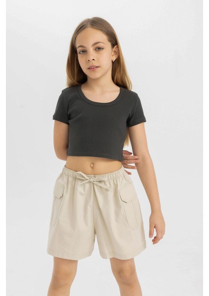 Kız Çocuk Pamuklu Şort B5049A824HS fırsatları