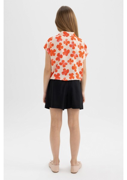 Kız Çocuk Viskon Şort