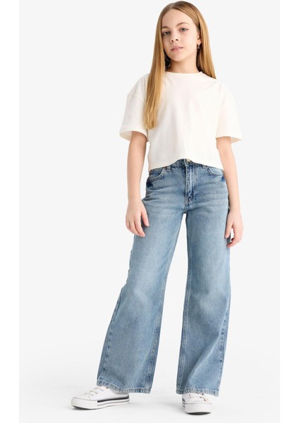 Kız Çocuk Straight Wide Jean Pantolon F3150A825SM
