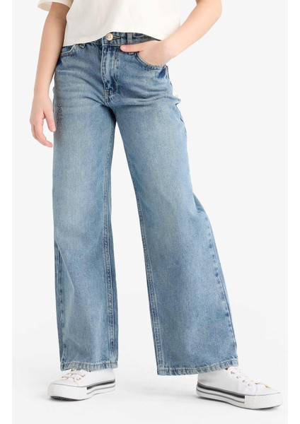 Kız Çocuk Straight Wide Jean Pantolon F3150A825SM fırsatları
