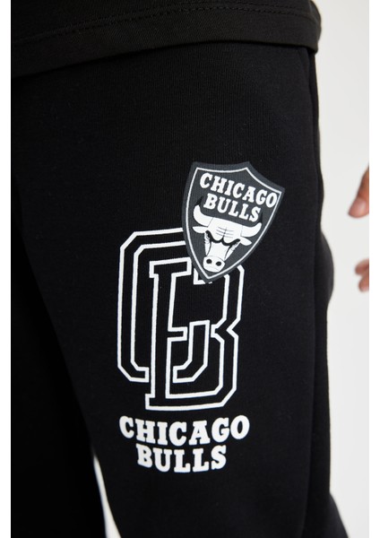 Erkek Çocuk NBA Chicago Bulls Siyah Beli Paçası Lastikli Cepli Jogger Eşofman Altı D3141A824AU indirimleri