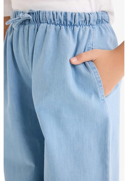 Kız Çocuk Wide Leg Geniş Paça Jean Pantolon D7101A825SM indirimleri