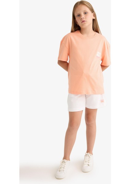 Kız Çocuk Beli Lastikli Beyaz Şort fiyatları