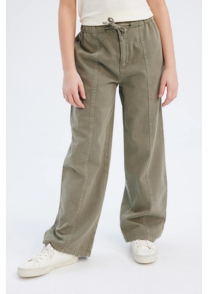 Kız Çocuk Wide Leg Geniş Bol Paça Pamuklu Pantolon D7609A825SM indirimleri